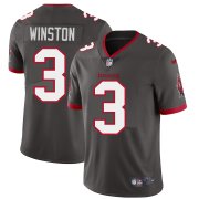 Wholesale Cheap Tampa Bay Buccaneers #3 Jameis Winston Men's Nike Pewter Alternate Vapor Limited Jersey