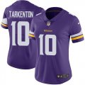 Wholesale Cheap Nike Vikings #10 Fran Tarkenton Purple Team Color Women's Stitched NFL Vapor Untouchable Limited Jersey