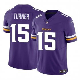 Cheap Men\'s Minnesota Vikings #15 Dallas Turner Purple 2024 Draft F.U.S.E. Vapor Untouchable Limited Football Stitched Jersey