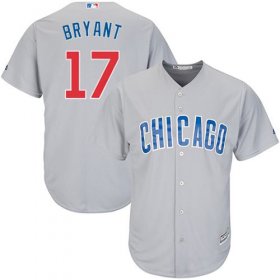 Wholesale Cheap Cubs #17 Kris Bryant Grey Road Stitched Youth MLB Jersey