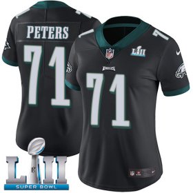 Wholesale Cheap Nike Eagles #71 Jason Peters Black Alternate Super Bowl LII Women\'s Stitched NFL Vapor Untouchable Limited Jersey