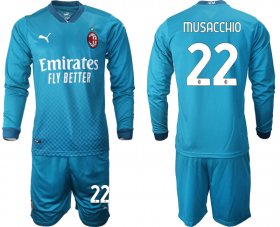 Wholesale Cheap 2021 Men AC milan away long sleeve 22 soccer jerseys