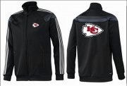 Wholesale Cheap NFL Kansas City Chiefs Team Logo Jacket Black_3