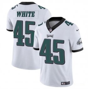 Cheap Men\'s Philadelphia Eagles #45 Devin White White Vapor Untouchable Limited Football Stitched Jersey