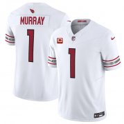 Wholesale Cheap Men's Arizona Cardinals #1 Kyler Murray White 2023 F.U.S.E. With 4-Star C Patch Vapor Untouchable F.U.S.E. Limited Football Stitched Jersey