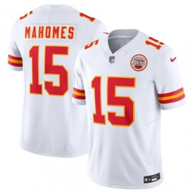 Cheap Youth Kansas City Chiefs #15 Patrick Mahomes White 2023 F.U.S.E. Vapor Untouchable Limited Stitched Jersey