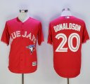 Wholesale Cheap Blue Jays #20 Josh Donaldson Red New Cool Base 40th Anniversary Stitched MLB Jersey