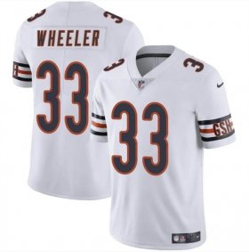 Cheap Men\'s Chicago Bears #33 Ian Wheeler White Vapor Football Stitched Jersey