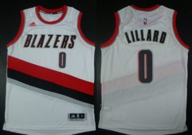 Wholesale Cheap Portland Trail Blazers #0 Damian Lillard Revolution 30 Swingman 2014 New White Jersey