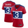 Wholesale Cheap Women's New York Giants #3 Deonte Banks Century Red Alternate Vapor Limited Football Stitched Jersey