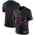 Wholesale Cheap New England Patriots #26 Sony Michel Men's Nike Team Logo Dual Overlap Limited NFL Jersey Black