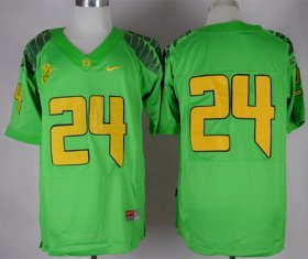 Wholesale Cheap Oregon Ducks #24 Thomas Tyner 2013 Light Green Elite Jersey