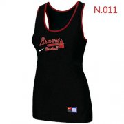 Wholesale Cheap Women's Nike Atlanta Braves Tri-Blend Racerback Stretch Tank Top Black