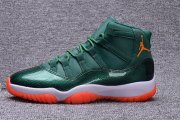 Wholesale Cheap Air Jordan 11 72-10 Custom Green/White-Yellow-Orange