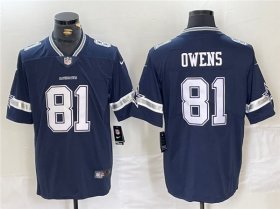 Wholesale Cheap Men\'s Dallas Cowboys #81 Terrell Owens Navy Vapor Untouchable Limited Football Stitched Jersey