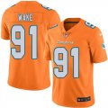 Wholesale Cheap Nike Dolphins #91 Cameron Wake Orange Men's Stitched NFL Limited Rush Jersey