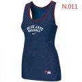 Wholesale Cheap Women's Nike Toronto Blue Jays Tri-Blend Racerback Stretch Tank Top Blue