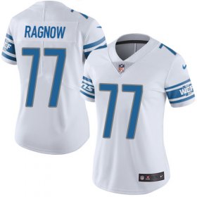 Wholesale Cheap Nike Lions #77 Frank Ragnow White Women\'s Stitched NFL Vapor Untouchable Limited Jersey