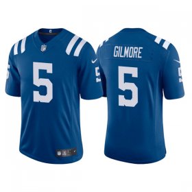 Wholesale Cheap Mens Indianapolis Colts #5 Stephon Gilmore Royal Stitched Game Jersey