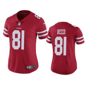 Wholesale Cheap Women San Francisco 49ers #81 Jordan Reed Vapor Untouchable Limited Scarlet Jersey