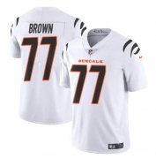 Cheap Men's Cincinnati Bengals #77 Trent Brown White Vapor Untouchable Limited Stitched Jersey