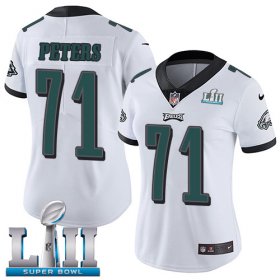 Wholesale Cheap Nike Eagles #71 Jason Peters White Super Bowl LII Women\'s Stitched NFL Vapor Untouchable Limited Jersey