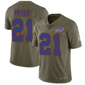 Wholesale Cheap Nike Bills #21 Jordan Poyer Olive Men\'s Stitched NFL Limited 2017 Salute To Service Jersey