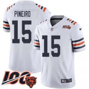 Wholesale Cheap Nike Bears #15 Eddy Pineiro White Alternate Youth Stitched NFL Vapor Untouchable Limited 100th Season Jersey