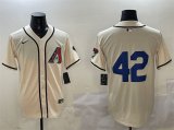 Cheap Men's Arizona Diamondbacks #42 Jackie Robinson Cream Limited Stitched Baseball Jersey