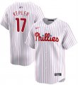 Cheap Men's Philadelphia Phillies #17 Max Kepler White 2024 Home Limited Stitched Jersey