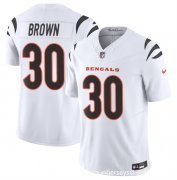 Cheap Men's Cincinnati Bengals #30 Chase Brown White 2024 F.U.S.E Vapor Untouchable Limited Stitched Jersey