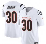 Cheap Men's Cincinnati Bengals #30 Chase Brown White 2024 F.U.S.E Vapor Untouchable Limited Stitched Jersey