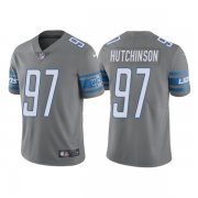 Wholesale Cheap Men's Detroit Lions #97 Aidan Hutchinson Gray Vapor Untouchable Limited Stitched Jersey