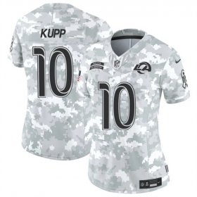 Cheap Women\'s Los Angeles Rams #10 Cooper Kupp 2024 F.U.S.E Arctic Camo Salute To Service Limited Stitched Football Jersey(Run Small)