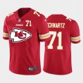 Wholesale Cheap Kansas City Chiefs #71 Mitchell Schwartz Red Men's Nike Big Team Logo Player Vapor Limited NFL Jersey