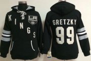 Wholesale Cheap Los Angeles Kings #99 Wayne Gretzky Black Women's Old Time Heidi NHL Hoodie