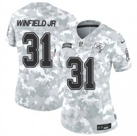 Cheap Women\'s Tampa Bay Buccaneers #31 Antoine Winfield Jr. 2024 F.U.S.E Arctic Camo Salute To Service Limited Stitched Football Jersey(Run Small)