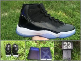 Wholesale Cheap Air Jordan 11 Space Jam 2016 Black/Dark Concord-White