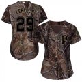 Wholesale Cheap Pirates #29 Francisco Cervelli Camo Realtree Collection Cool Base Women's Stitched MLB Jersey