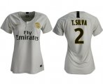 Wholesale Cheap Women's Paris Saint-Germain #2 T.Silva Away Soccer Club Jersey