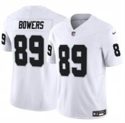 Cheap Men's Las Vegas Raiders #89 Brock Bowers White 2024 Draft F.U.S.E. Vapor Football Stitched Jersey