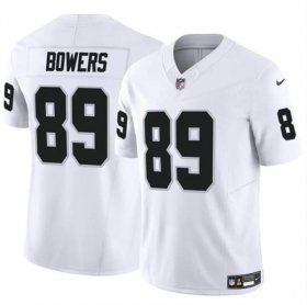 Cheap Men\'s Las Vegas Raiders #89 Brock Bowers White 2024 Draft F.U.S.E. Vapor Football Stitched Jersey