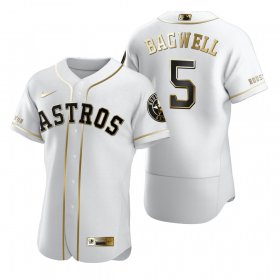 Wholesale Cheap Houston Astros #5 Jeff Bagwell White Nike Men\'s Authentic Golden Edition MLB Jersey