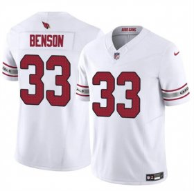 Cheap Men\'s Arizona Cardinals #33 Trey Benson White 2024 F.U.S.E. Vapor Untouchable Limited Football Stitched Jersey