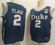 Cheap Men's Duke Blue Devils #2 Cooper Flagg Navy College Basketball Jersey