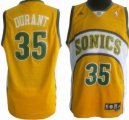 Wholesale Cheap Seattle Supersonics #35 Kevin Durant 1994-95 Yellow Swingman Jersey