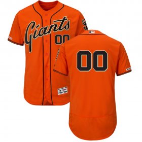 Wholesale Cheap San Francisco Giants Majestic Alternate Flex Base Authentic Collection Custom Jersey Orange