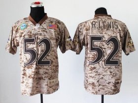 Wholesale Cheap Nike Ravens #52 Ray Lewis Camo Men\'s Stitched NFL New Elite USMC Jersey