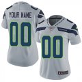 Wholesale Cheap Nike Seattle Seahawks Customized Grey Alternate Stitched Vapor Untouchable Limited Women's NFL Jersey