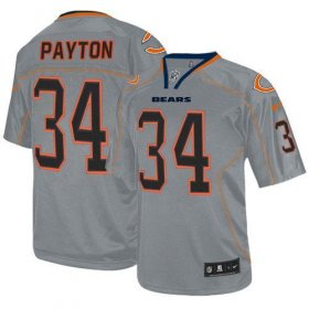 Wholesale Cheap Nike Bears #34 Walter Payton Lights Out Grey Men\'s Stitched NFL Elite Jersey